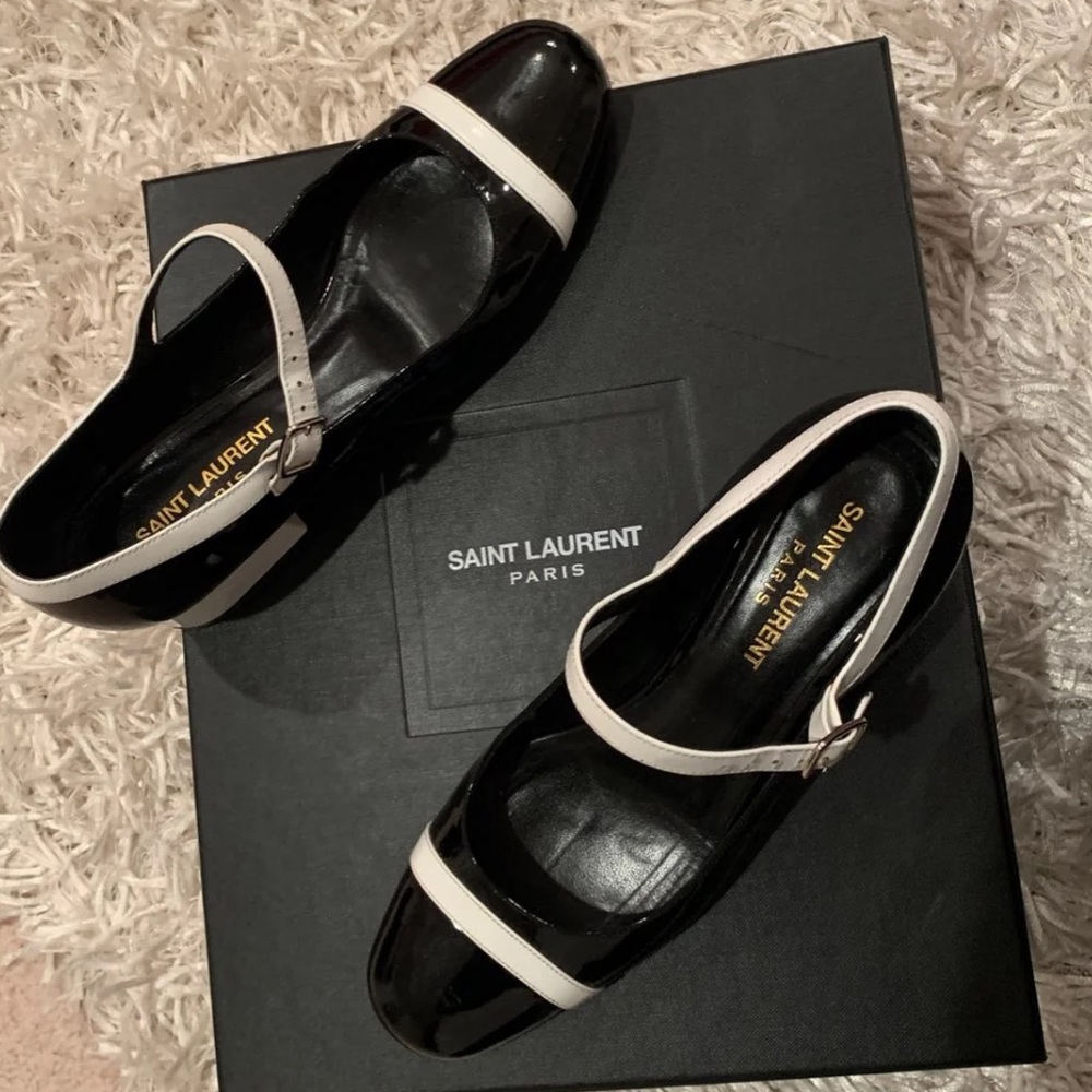 Black and white Saint Laurent shoes like new
